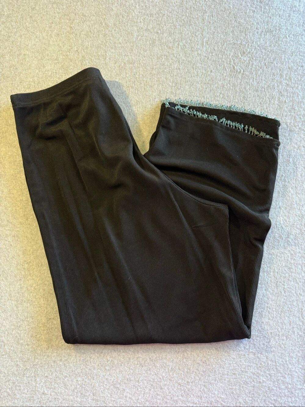 Vintage 90’s beaded hem whimsigoth wide leg fairycore  pants L